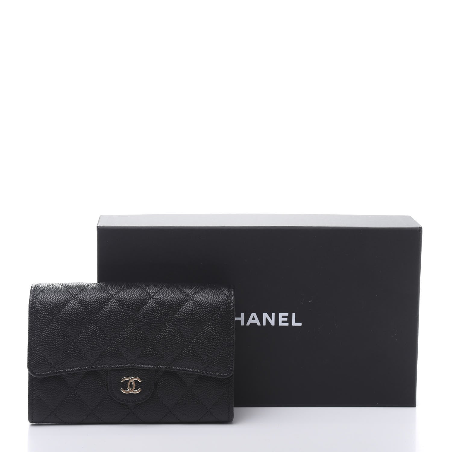 Chanel Caviar Quilted Medium Flap Wallet Black 9 of 9