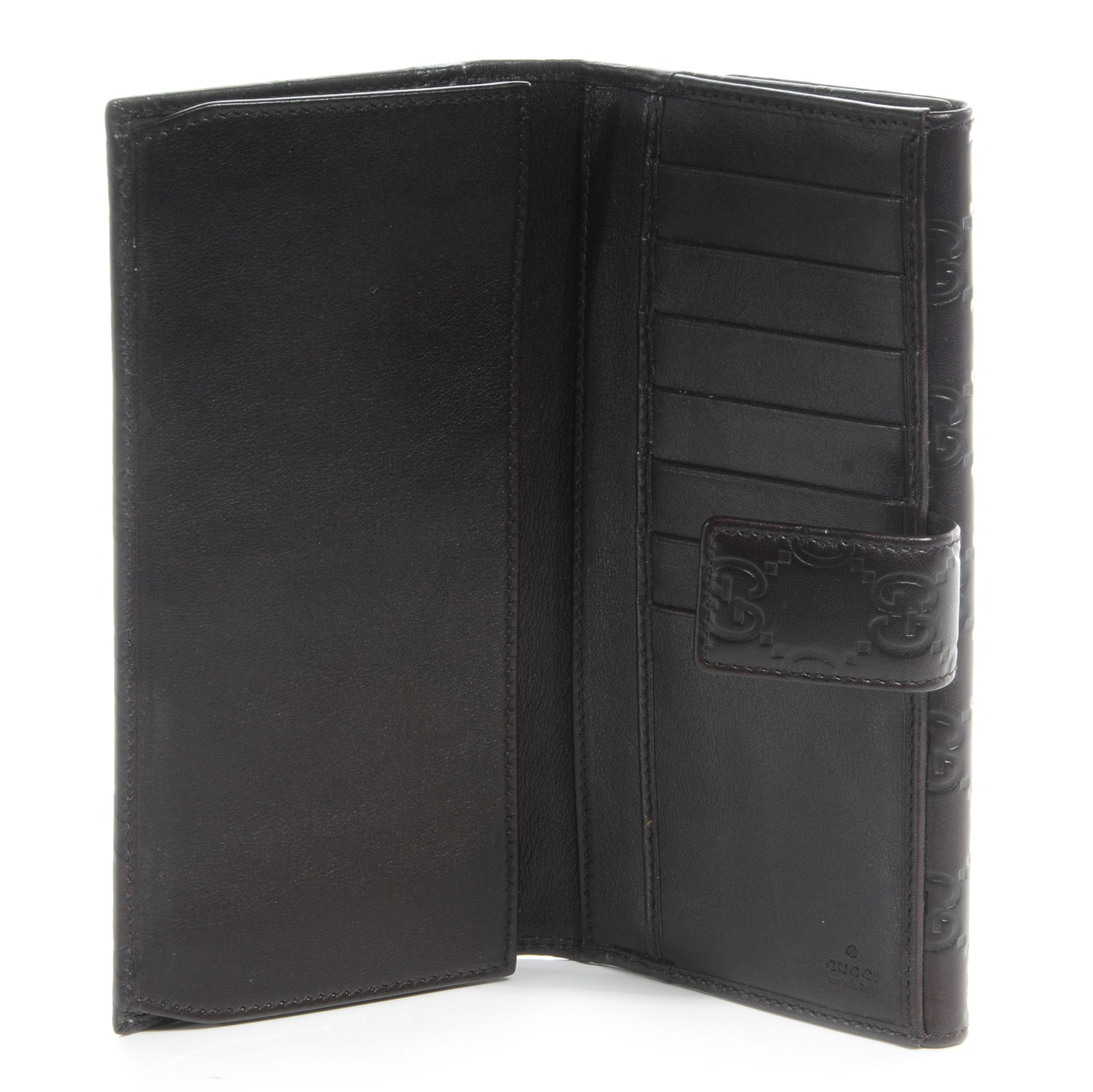 Gucci Guccissima Leather Indy Continental Wallet Dark Brown 5 of 7