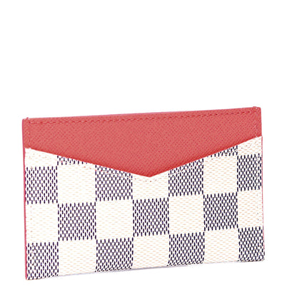 Louis Vuitton Damier Azur Daily Card Holder Rose Papaye 2 of 8