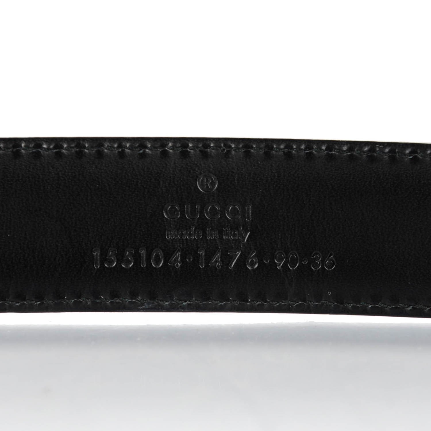Gucci Calfskin Heart Charm Belt 90 36 Black 4 of 6