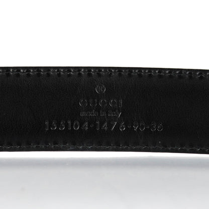 Gucci Calfskin Heart Charm Belt 90 36 Black 4 of 6