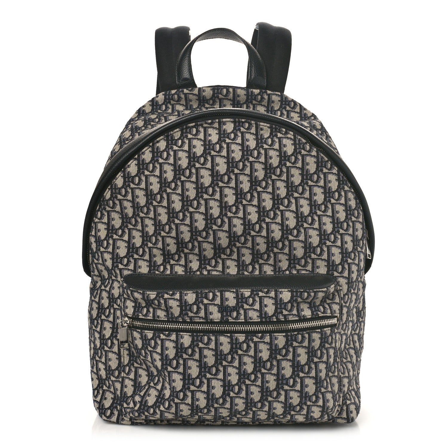 Christian Dior Oblique Calfskin Rider Backpack Beige Black 1 of 8