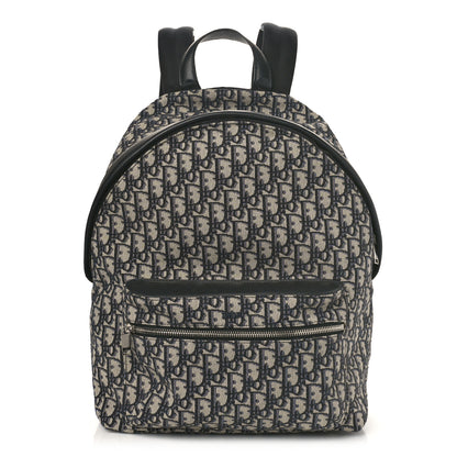 Christian Dior Oblique Calfskin Rider Backpack Beige Black 1 of 8