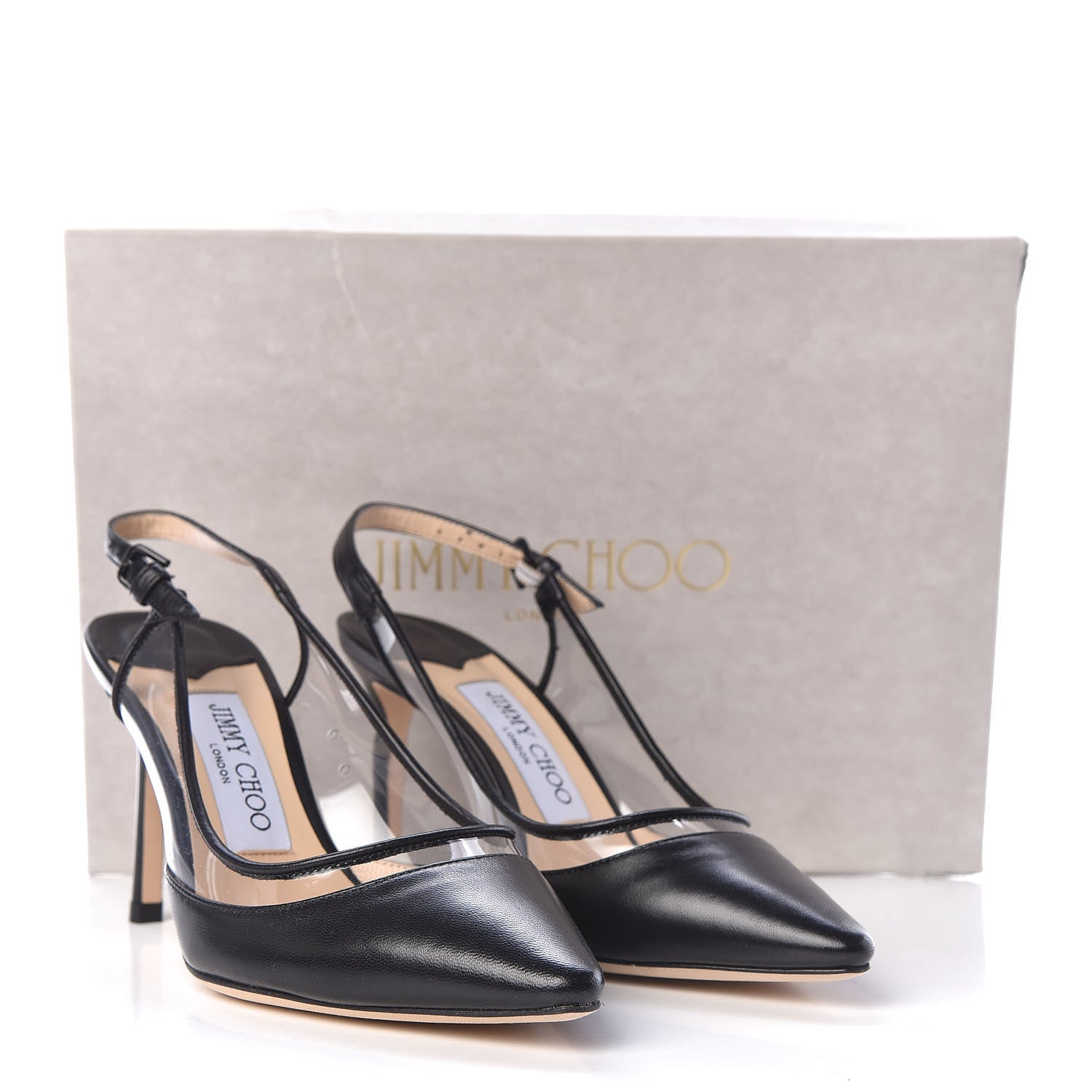 Jimmy Choo Kid PVC Erin 85 Pumps 36 Black 10 of 10