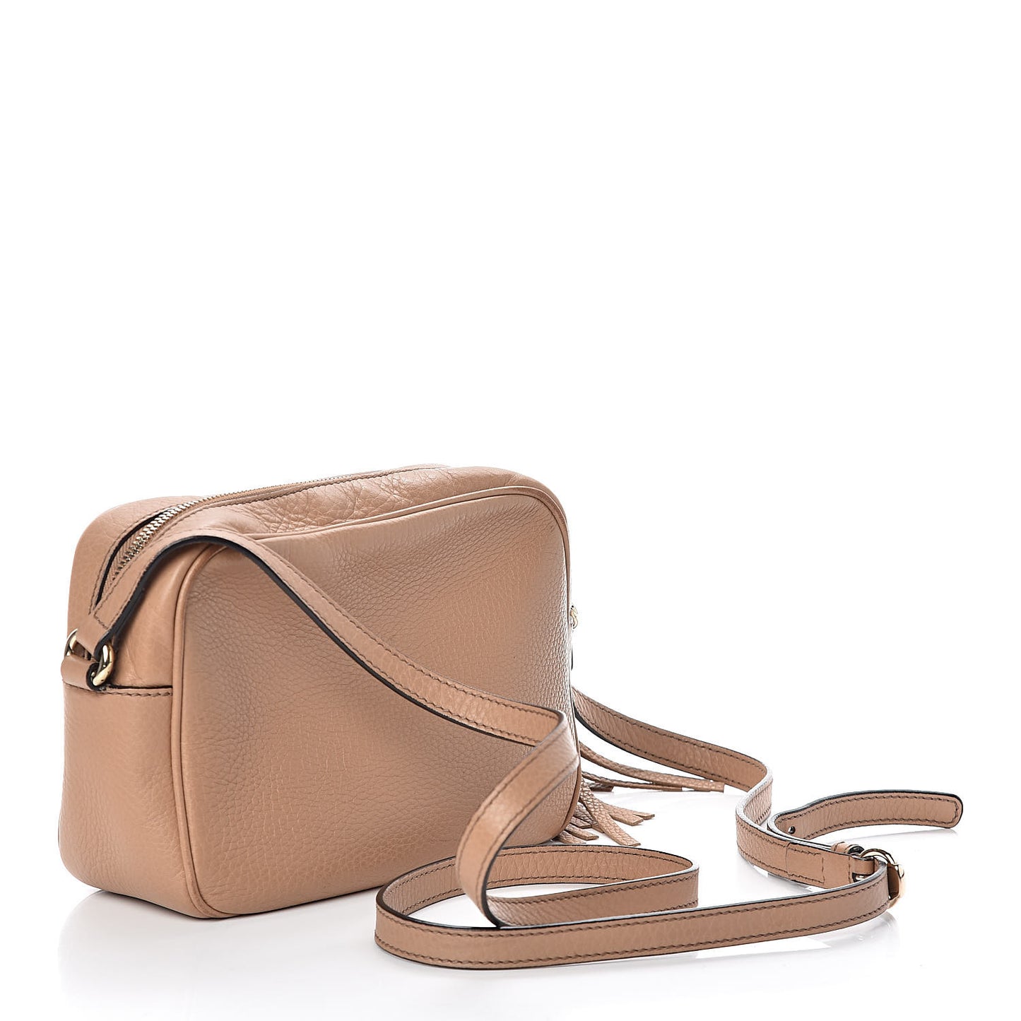 Pebbled Calfskin Small Soho Disco Bag Rose Beige
