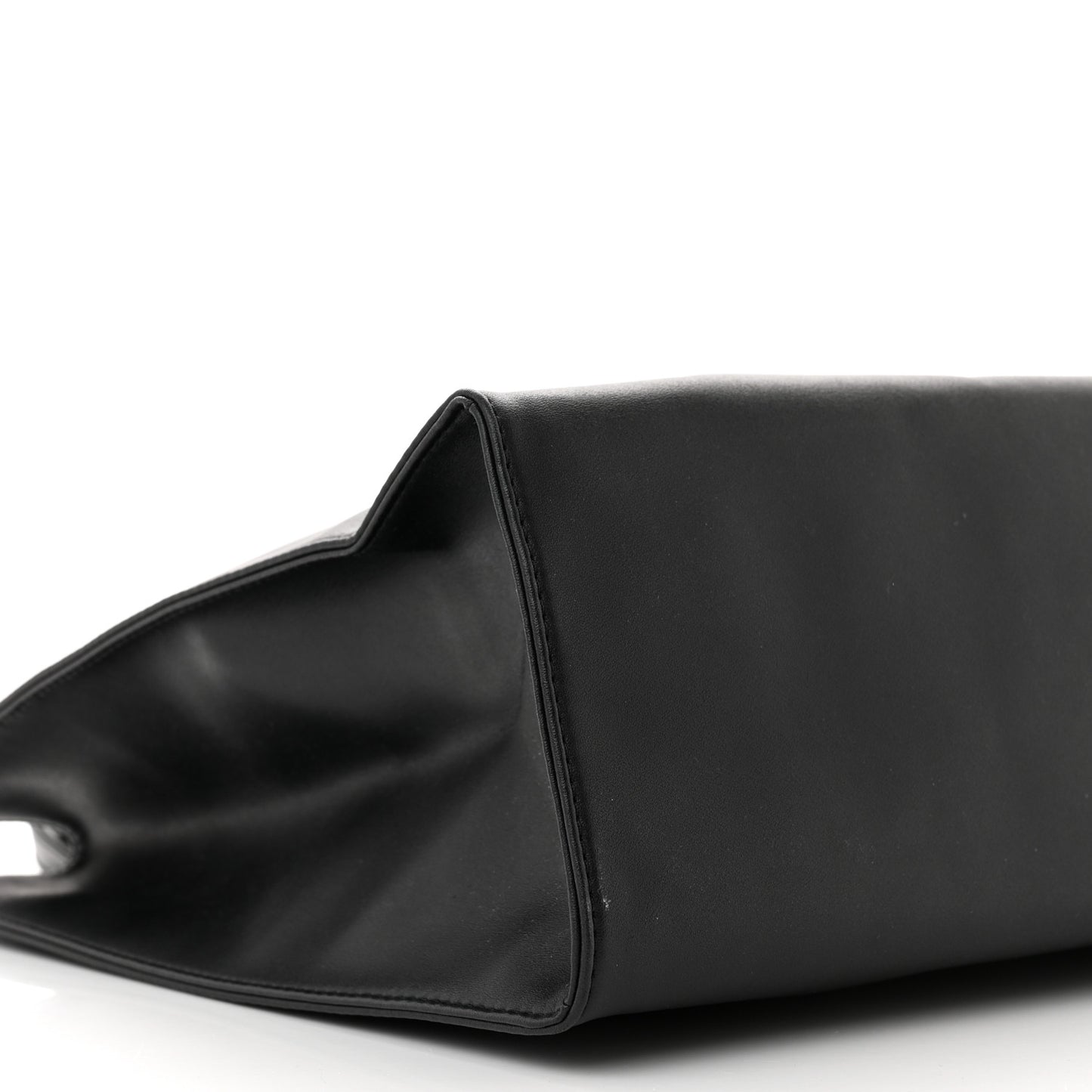 Vegan Leather Medium Shopping Bag Black