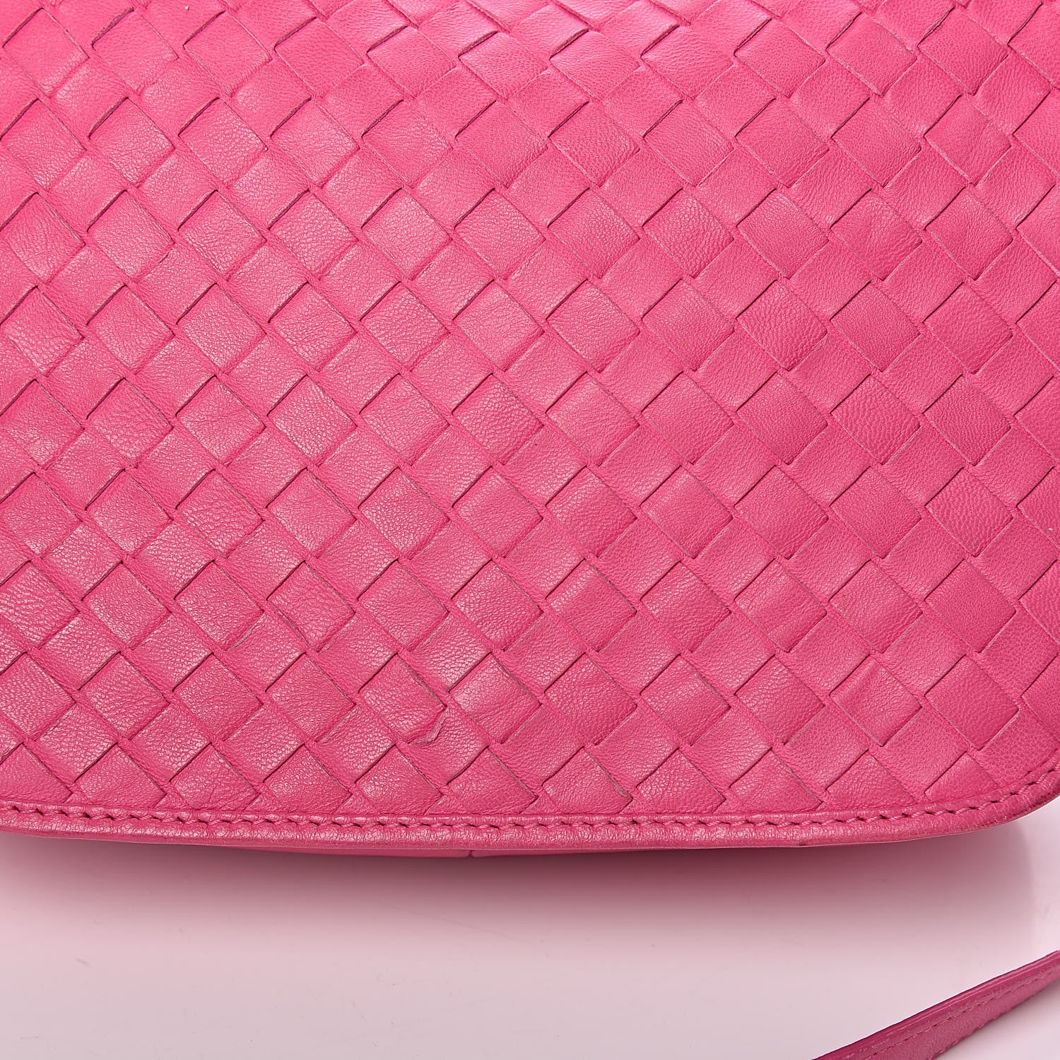 Bottega Veneta Nappa Intrecciato Mini Flap Crossbody Fuchsia 11 of 21
