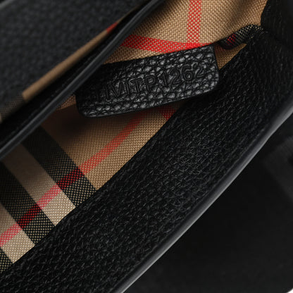 Burberry Grainy Calfskin Vintage Check Note Crossbody Bag Black 7 of 13