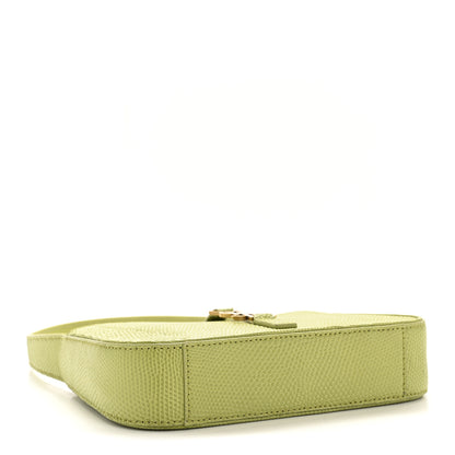 Saint Laurent Calfskin Lizard Embossed Le 5 A 7 Mini Hobo Dull Lime 4 of 11