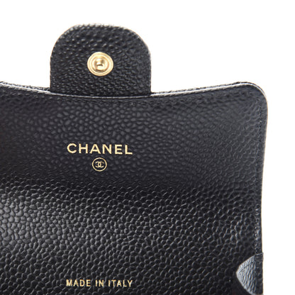 Chanel Caviar Quilted Flap Card Holder Wallet Black 9 of 11