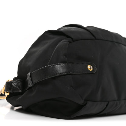 Prada Tessuto Nylon Jacquard Logo Tote Nero Black 8 of 9