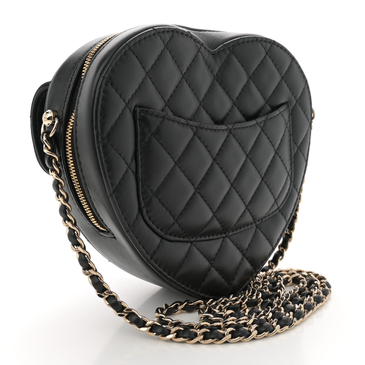 Chanel Lambskin Quilted CC In Love Heart Bag Black 3 of 12