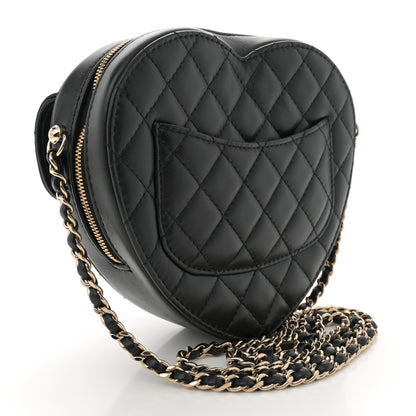 Chanel Lambskin Quilted CC In Love Heart Bag Black 3 of 12