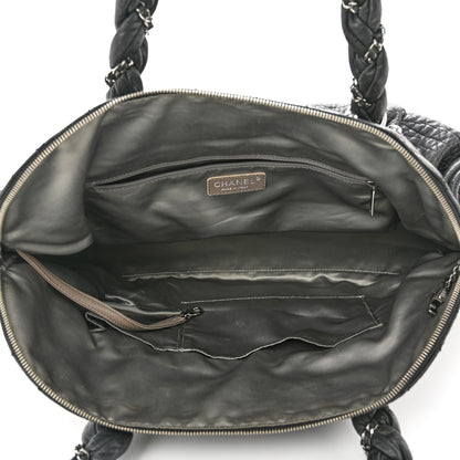 Chanel Distressed Lambskin Large Lady Braid Satchel Black 4 of 9