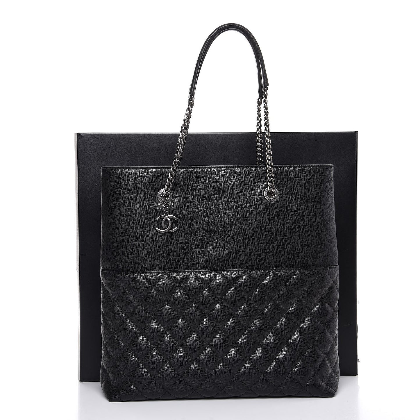 Caviar Quilted Urban Delight Tote Black