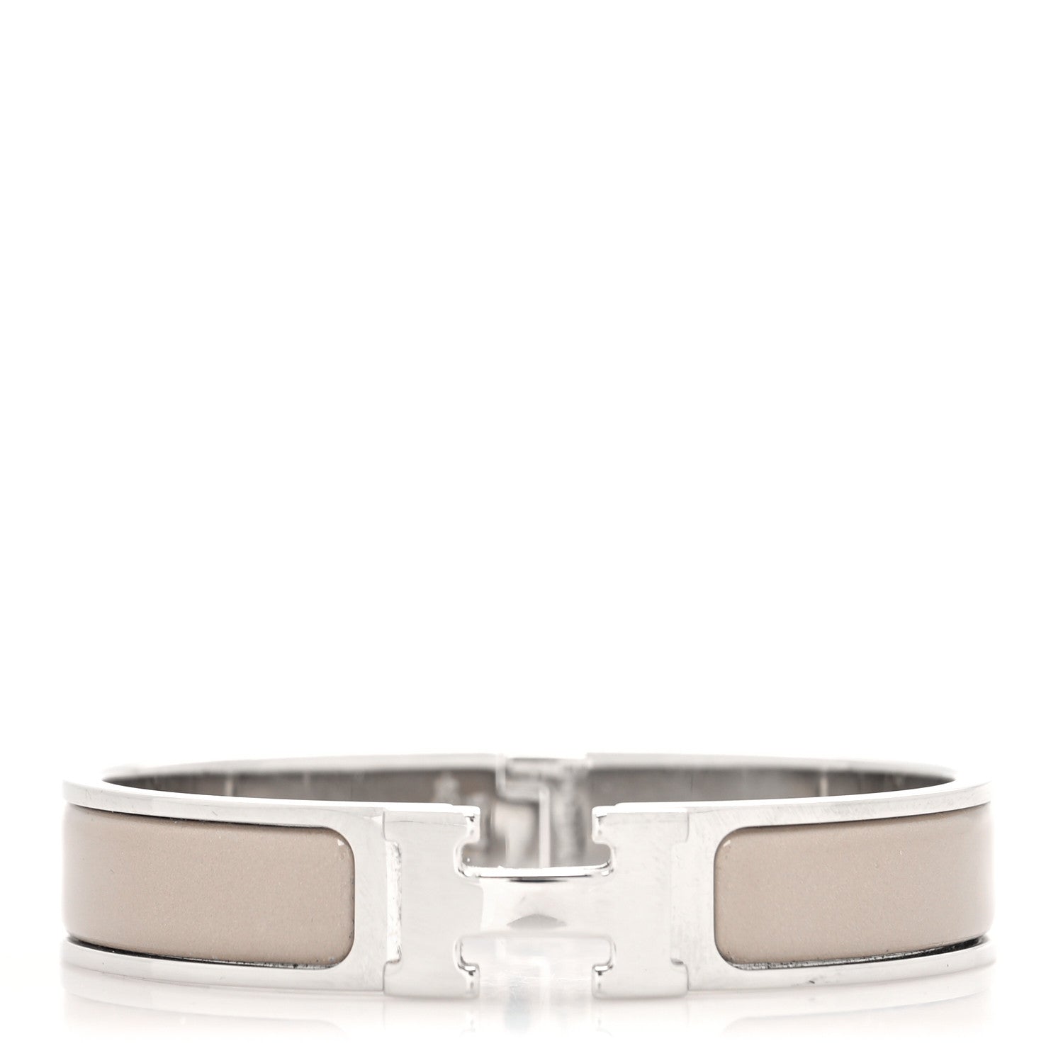 Hermes Enamel Narrow Clic Clac H Bracelet PM Marron Glace 1 of 5