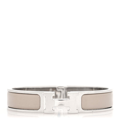 Hermes Enamel Narrow Clic Clac H Bracelet PM Marron Glace 1 of 5