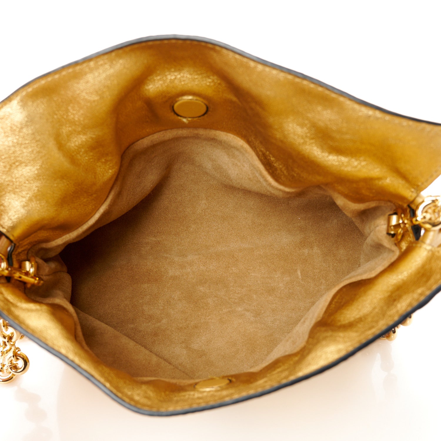 Loewe Metallic Calfskin Mini Chain Flamenco Knot Clutch Gold 5 of 11