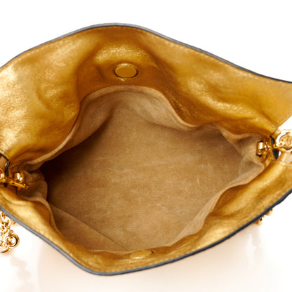Loewe Metallic Calfskin Mini Chain Flamenco Knot Clutch Gold 5 of 11