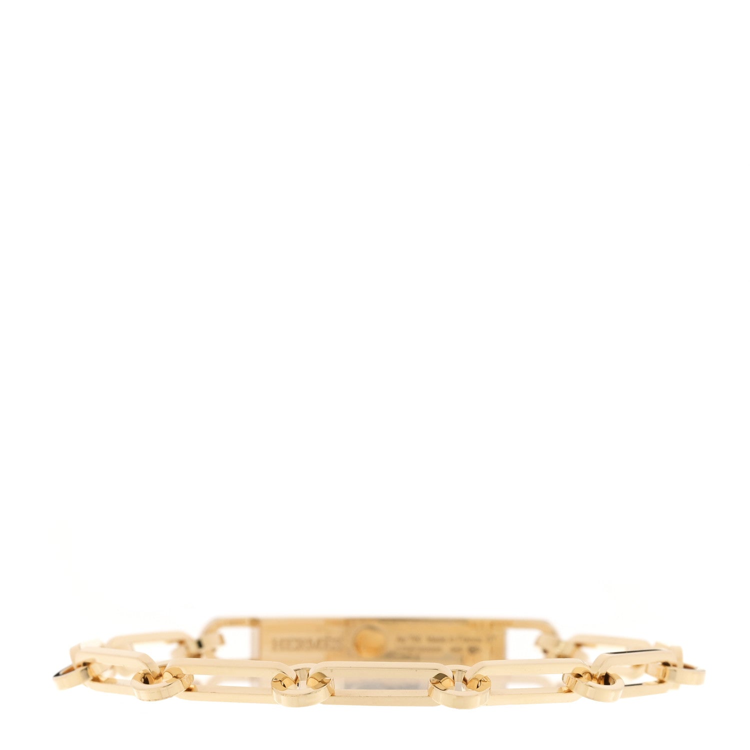Hermes 18K Yellow Gold Diamond Pave PM Kelly Chaine Bracelet ST 2 of 4