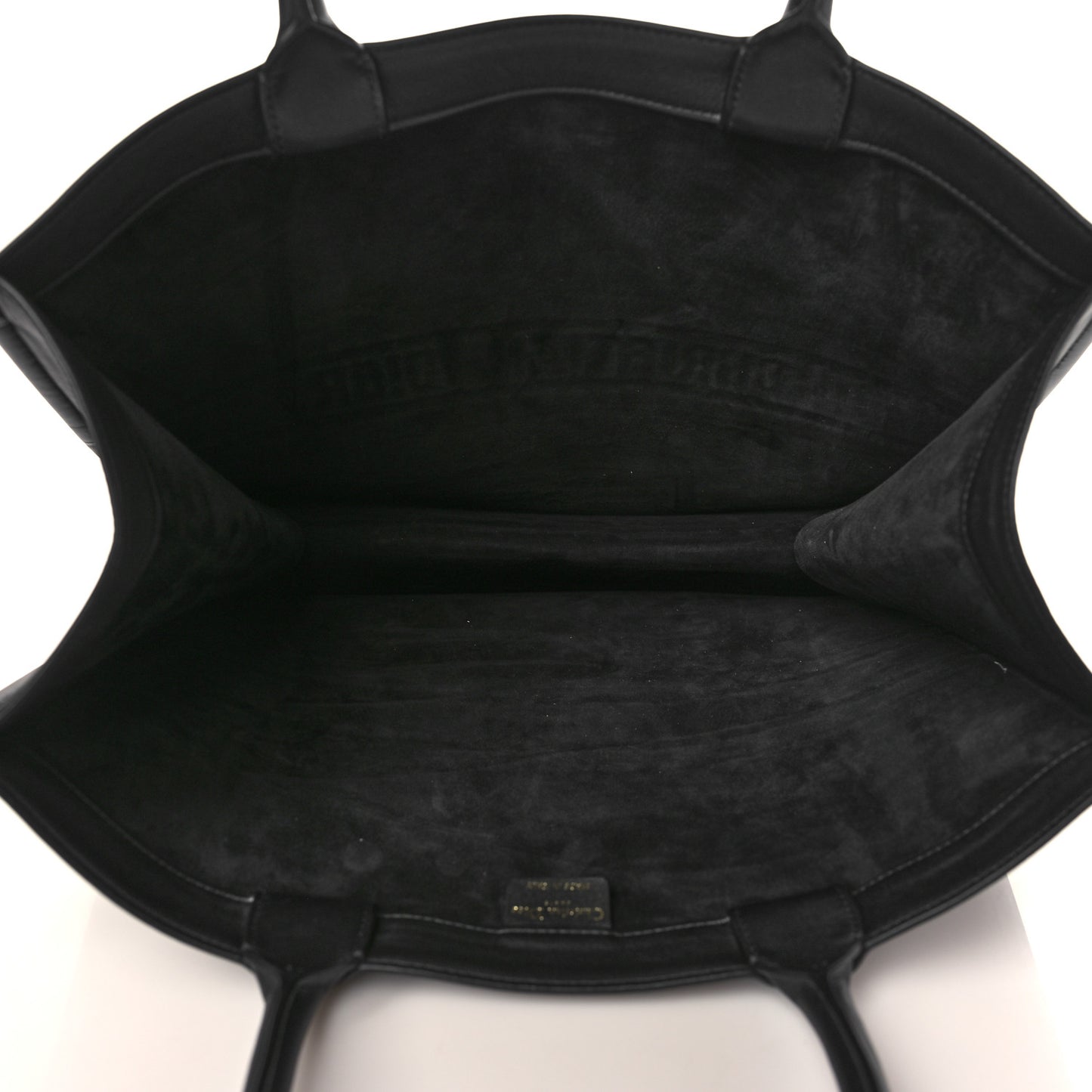 Calfskin Embossed Large Book Tote Black
