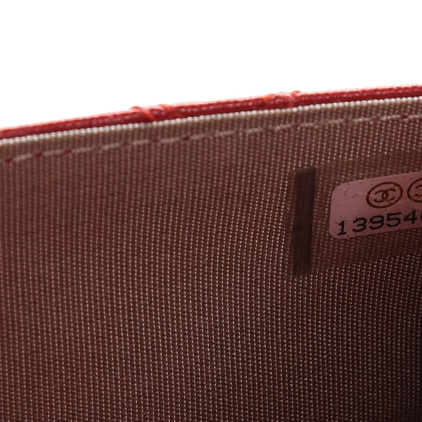 Calfskin Diamond Stitch Wallet On Chain WOC Red