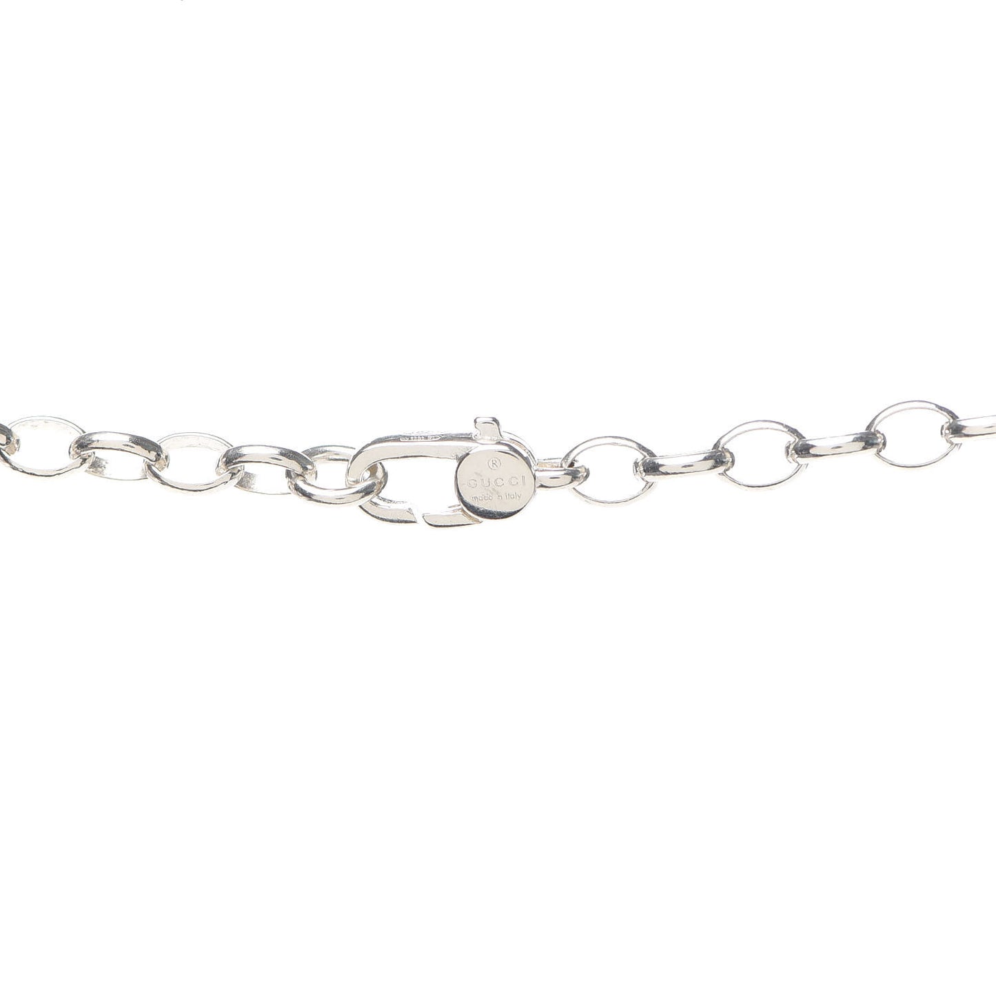 Sterling Silver Interlocking Circle GG Pendant Necklace