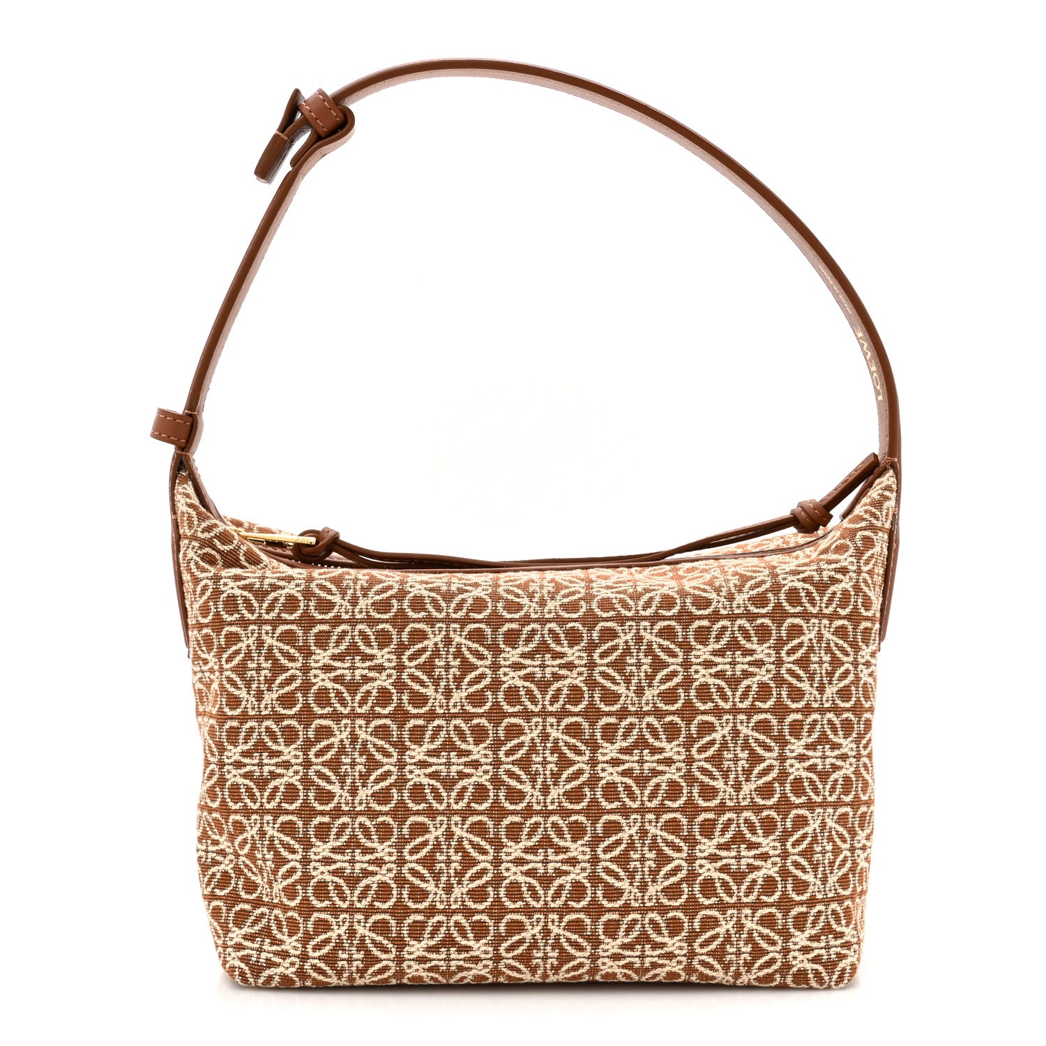 Loewe Jacquard Anagram Calfskin Small Cubi Bag Tan Pecan 1 of 10