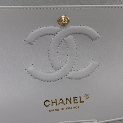 Chanel Caviar Quilted Small Double Flap Grey 8 of 11