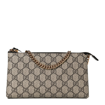 Gucci GG Supreme Monogram Wrist Wallet Black 1 of 10