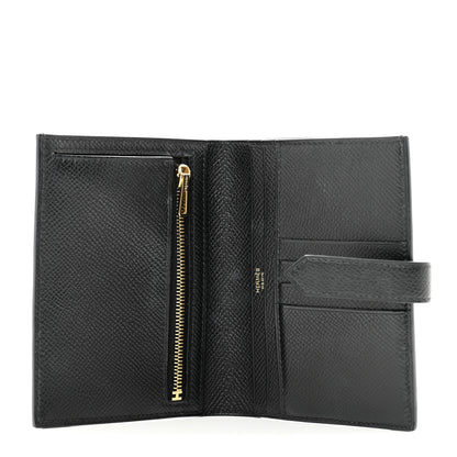 Hermes Epsom Bearn Compact Wallet Black 5 of 7