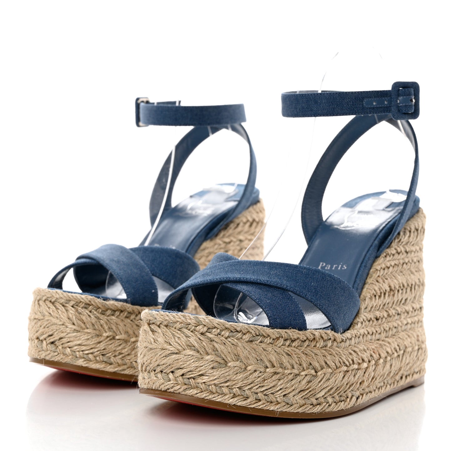 Denim Mariza Zeppa 130 Wedge Sandals 40 Blue