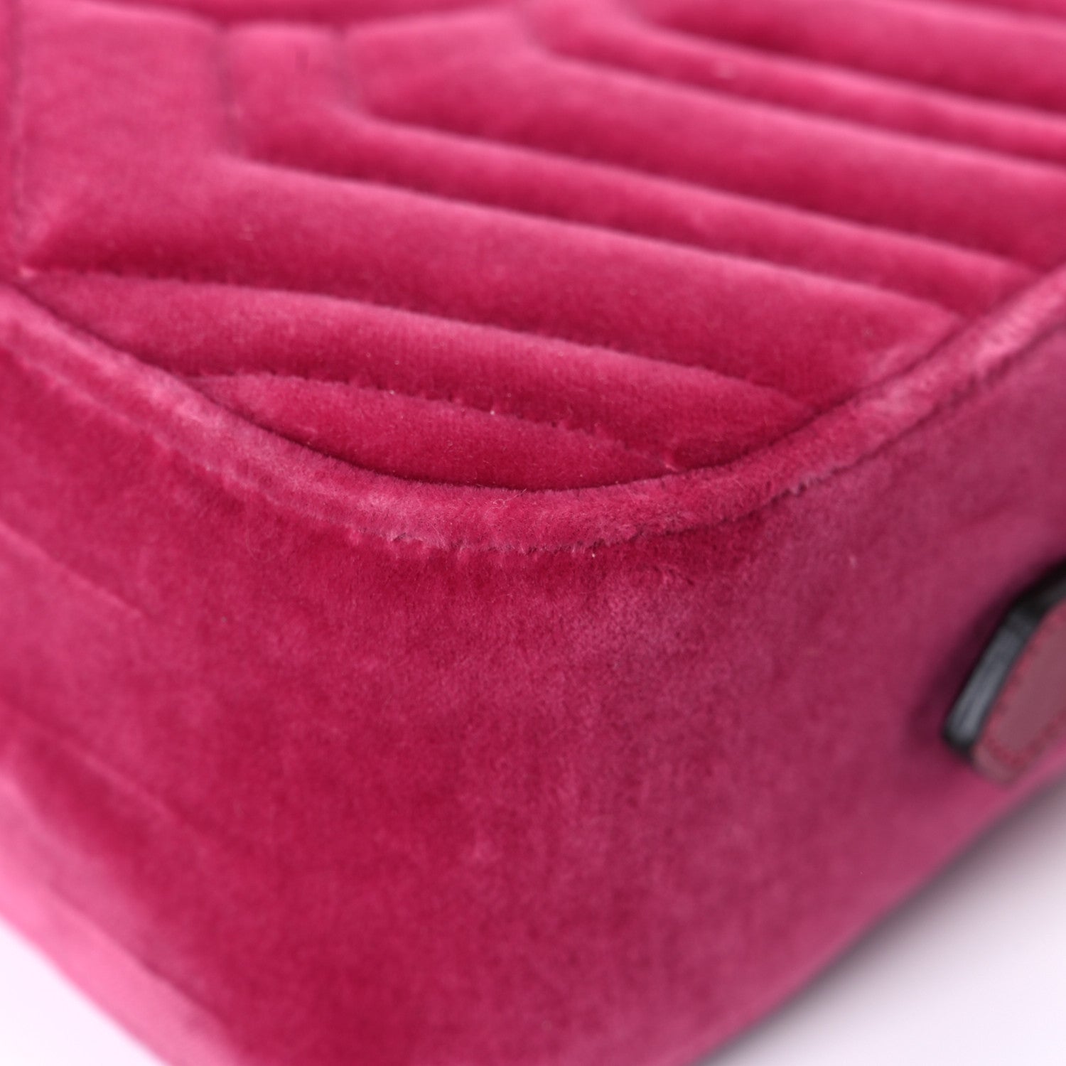 Gucci Velvet Matelasse Small GG Marmont Chain Shoulder Bag Light Raspberry Rose 11 of 11