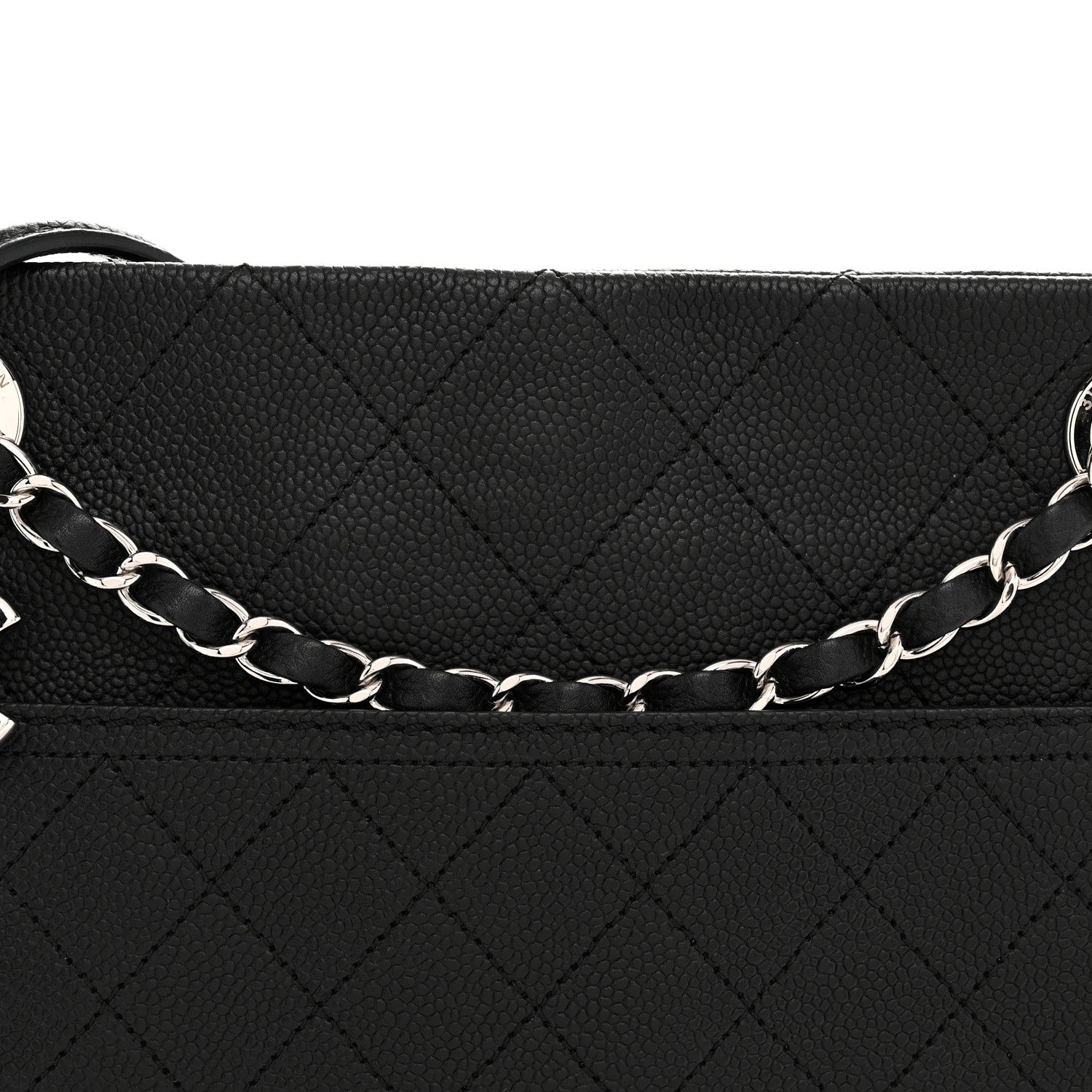 Chanel Caviar Stitched Small CC Pocket Shoulder Black 8 of 11