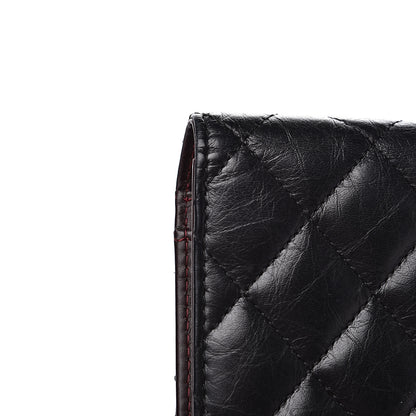 Chanel Aged Calfskin Quilted Reissue Yen Wallet Black 8 of 13