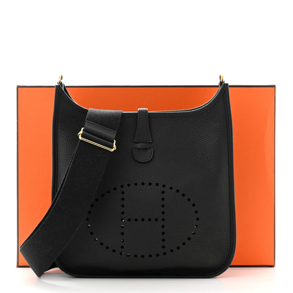 Hermes Taurillon Clemence Evelyne III PM Black 14 of 14