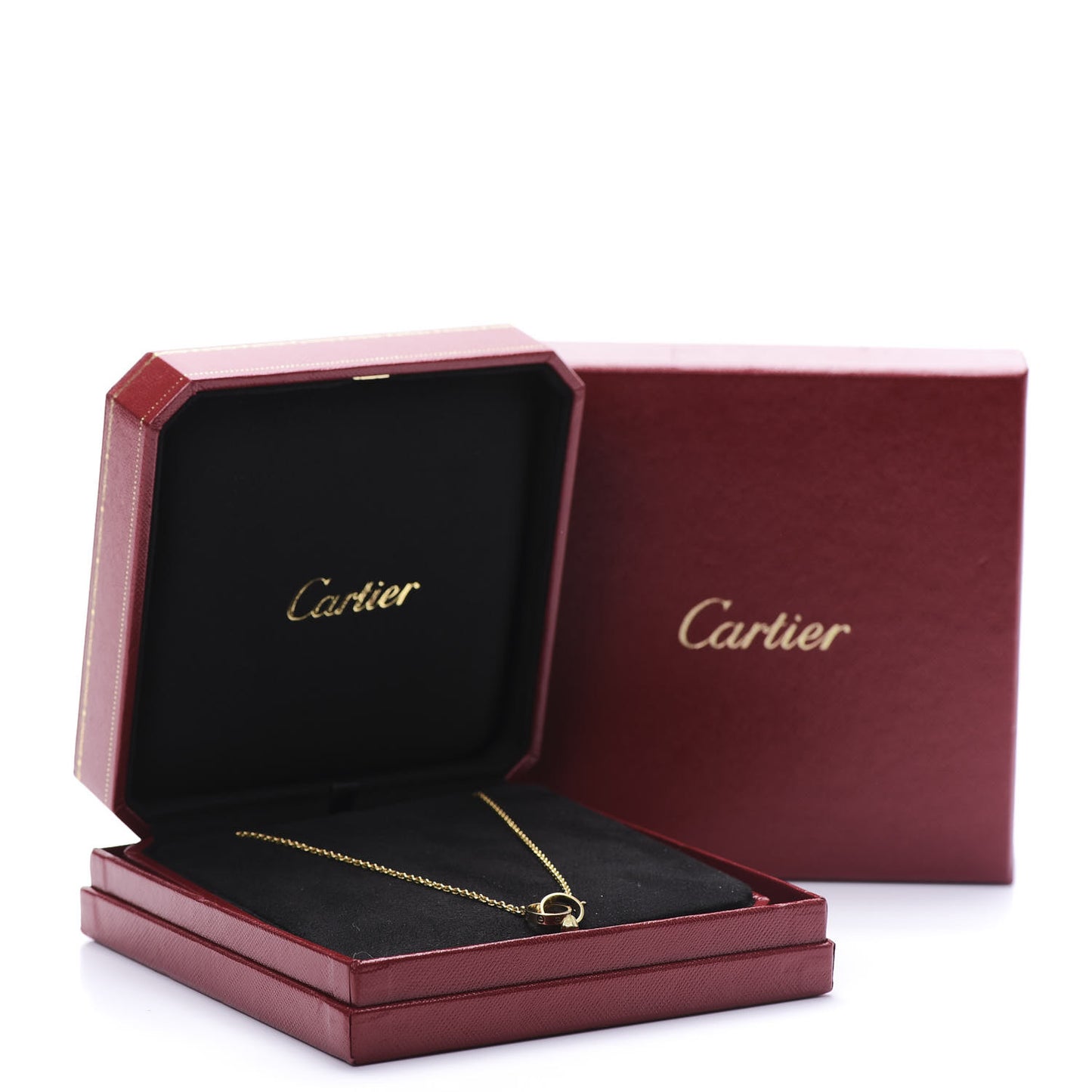 18K Yellow Gold Interlocking LOVE Necklace