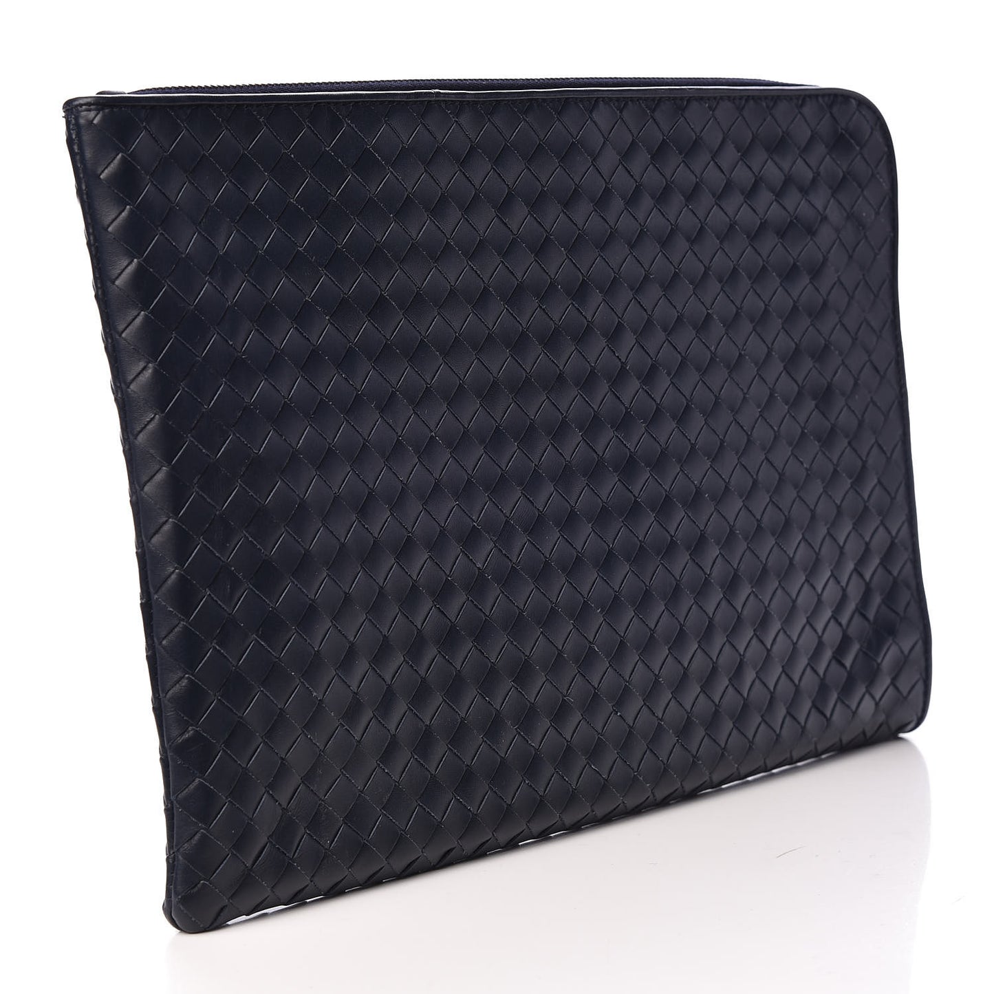 Calfskin Intrecciato Small Document Light Tourmaline