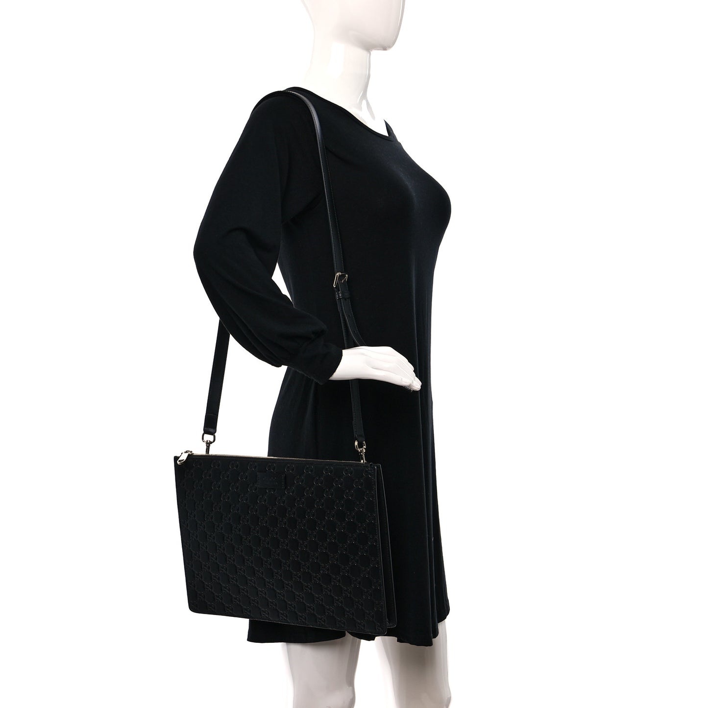 Guccissima Signature Messenger Bag Black