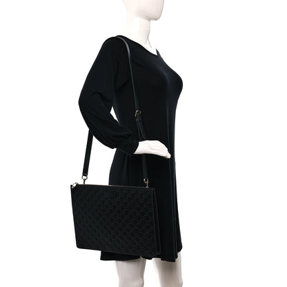 Gucci Guccissima Signature Messenger Bag Black 2 of 10