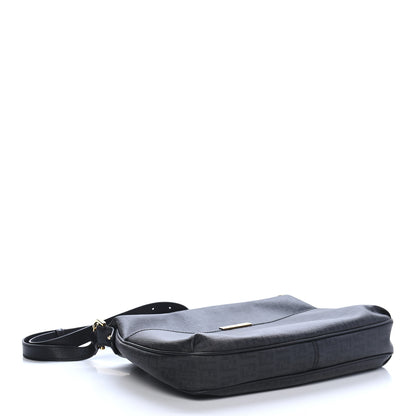 Fendi Zucchino Spalmati Vitello Messenger Bag Black 4 of 9