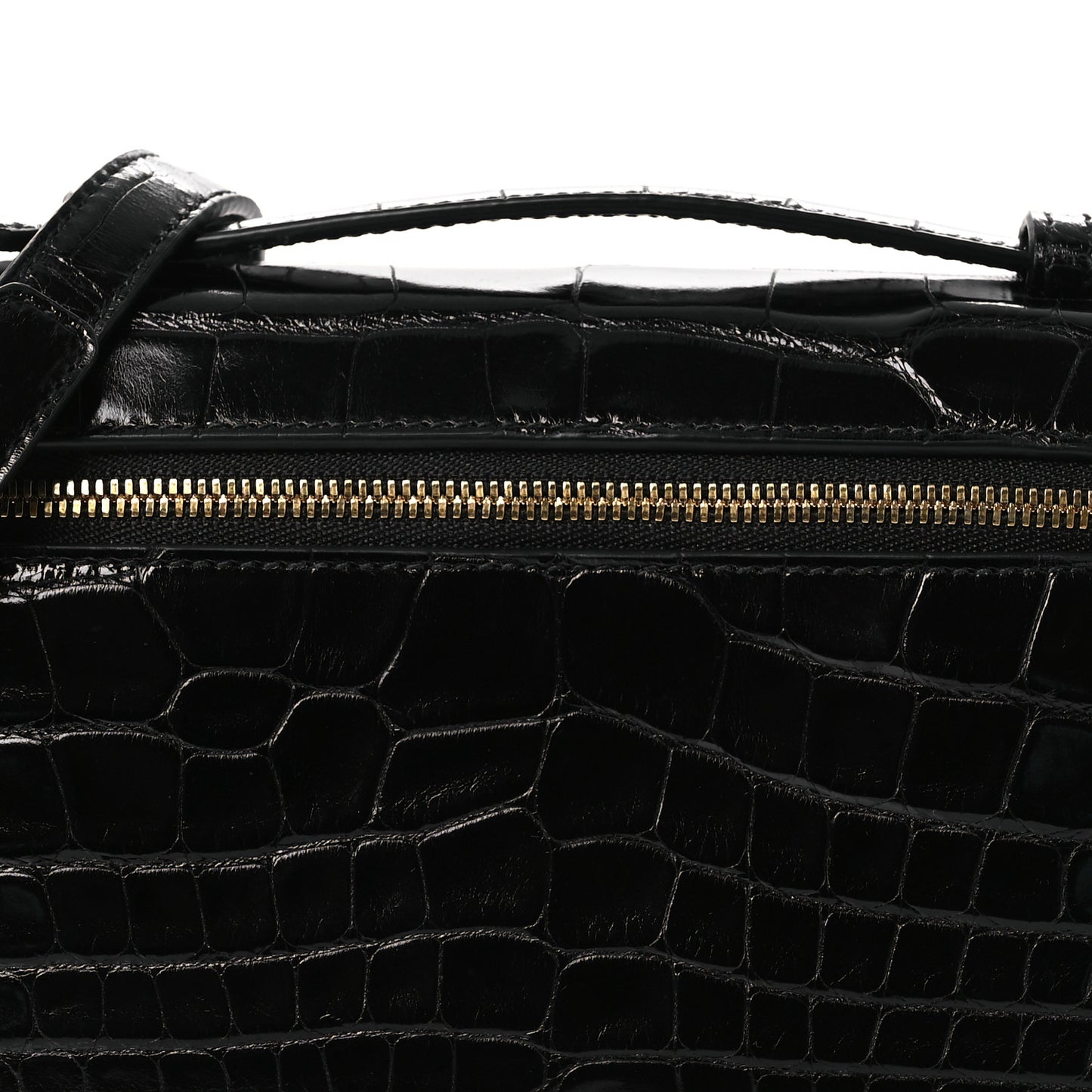 Glazed Alligator L19 Extra Pocket Pouch Black