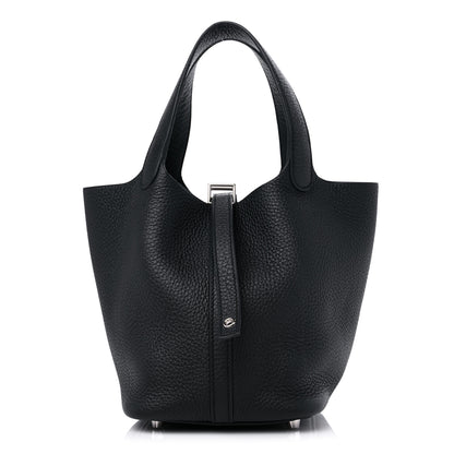 Hermes Taurillon Clemence Picotin Lock 18 PM Black 1 of 8