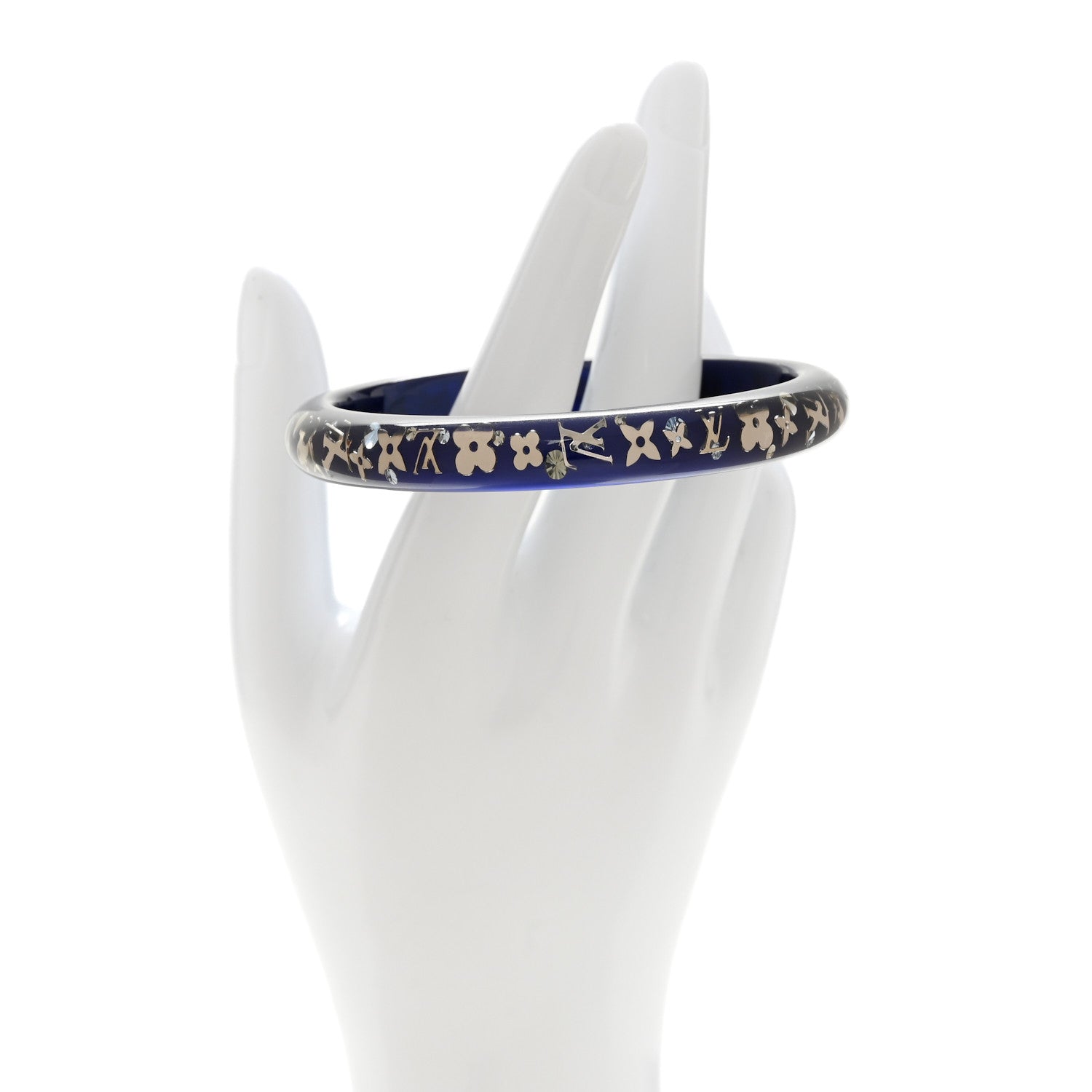 Louis Vuitton Resin Swarovski Medium Inclusion Bracelet PM Marine 2 of 4