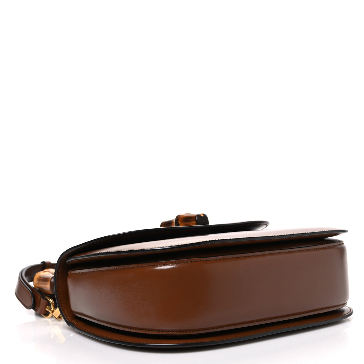 Gucci Boarded Dyana Lux Calfskin Web Medium Bamboo 1947 Top Handle Bag Brown 4 of 10