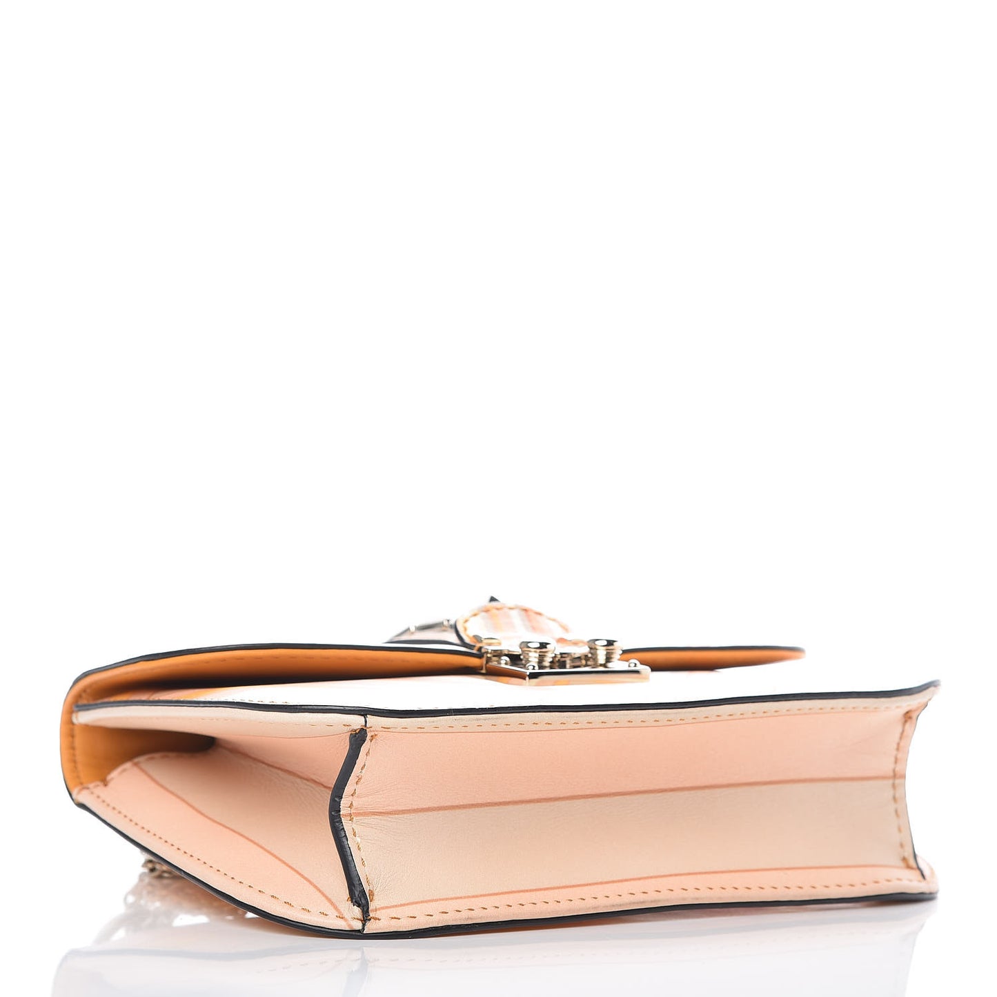 Vitello Native Couture 1975 Small Glam Lock Rockstud Flap Mandarin Sorbet