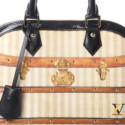 Louis Vuitton Transformed Canvas Patent Time Trunk Alma PM Beige 7 of 9