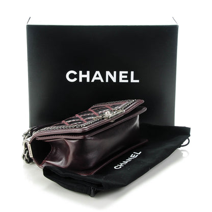 Chanel Goatskin Quilted Small Boy Handle Flap Burgundy 4 of 7