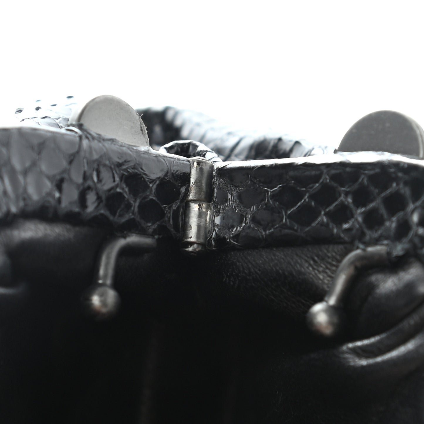 Snakeskin Clutch Black