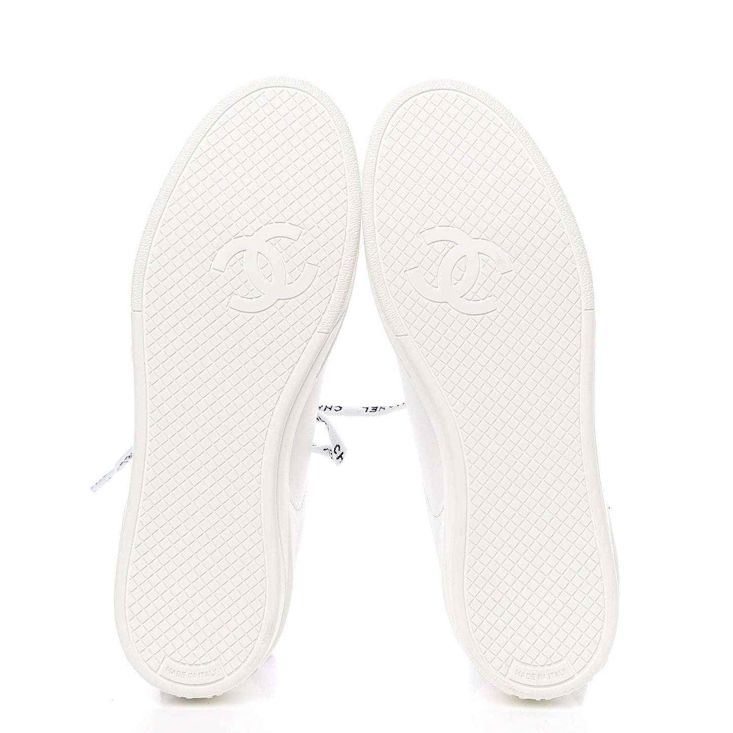 Calfskin CC Sneakers 38 White